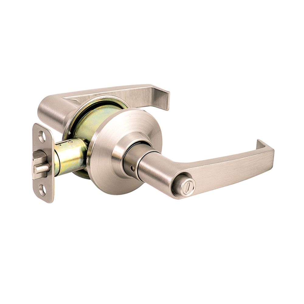 Sure-Loc Hardware CD107-HC 15 UL Cedar Entry Lever with Return and Fire rated in Satin Nickel